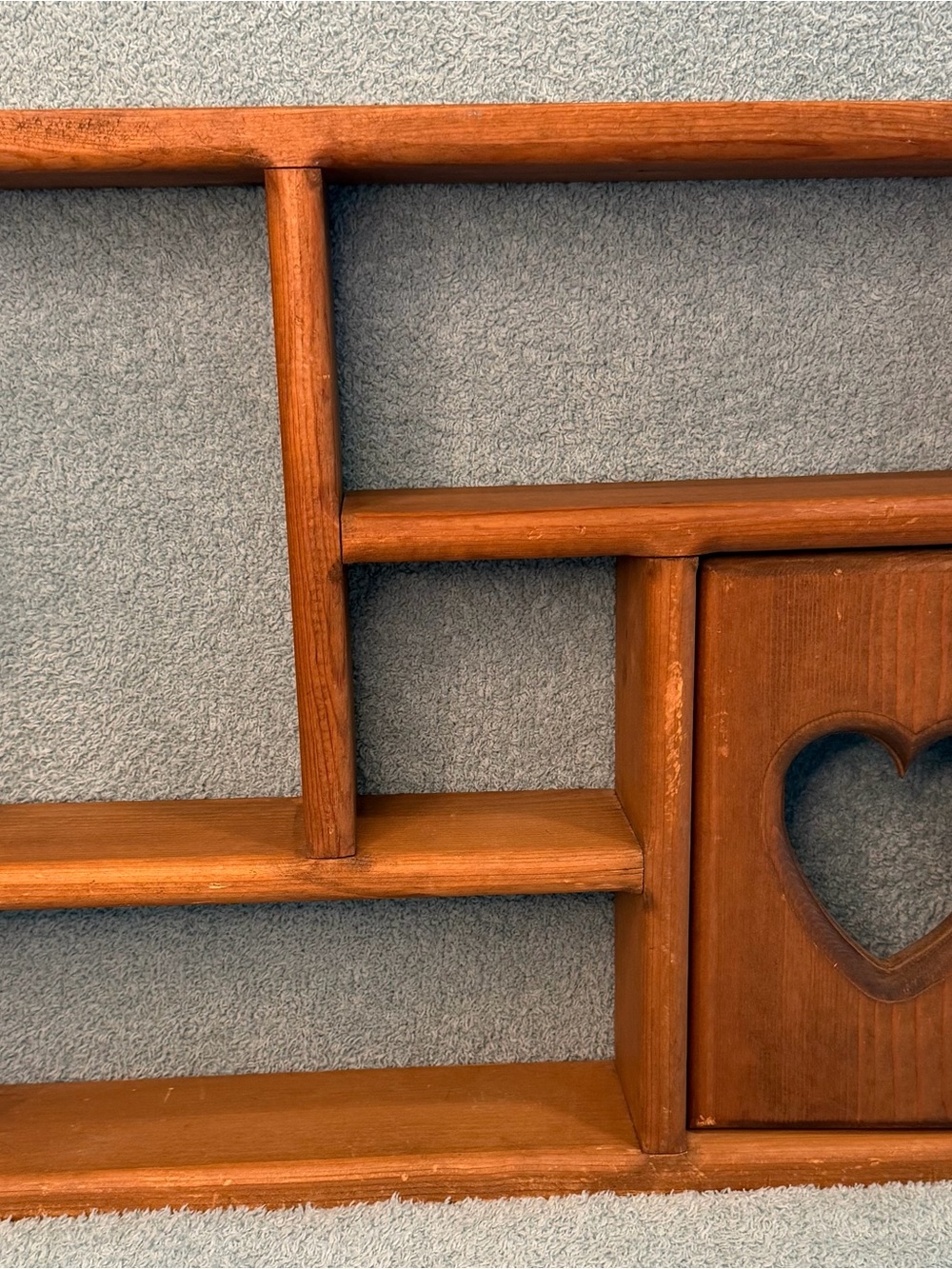 Vintage Wooden Heart Shadow Box Cottagecore Grandmacore Hinged Door Mini Display